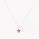 Steel necklace star pink GB
