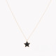 Steel necklace star black GB