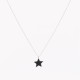 Steel necklace star black GB