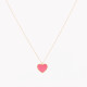Steel necklace heart pink GB