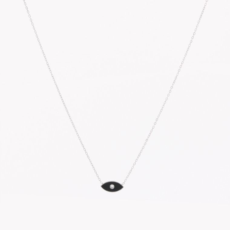 Steel necklace eye black GB