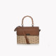 Small raffia bag with bamboo handle GB