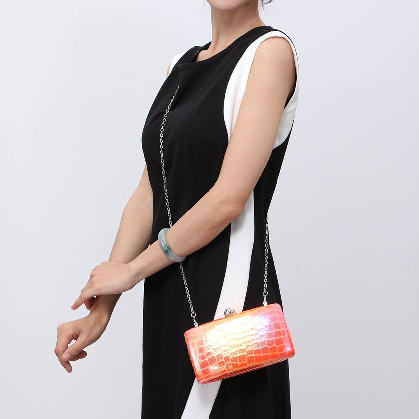 Sac banane à texture brillante hologramme GB