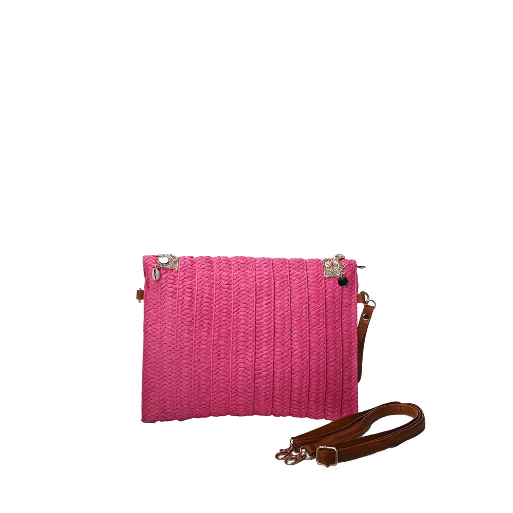Sac bandoulière style pochette avec coquillages et paillettes GB