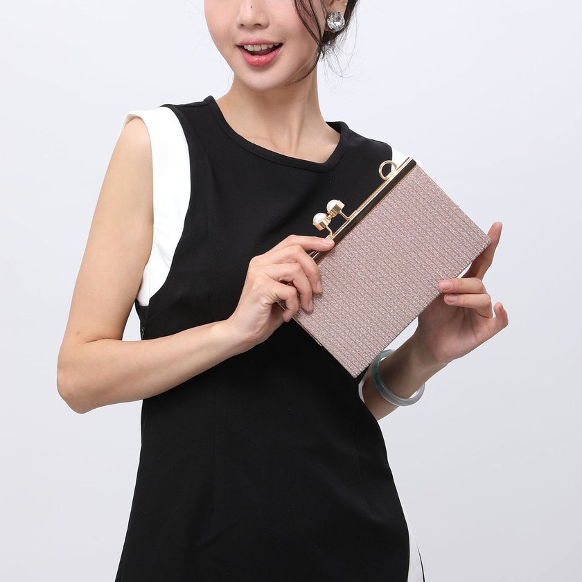 Belt bag with snap closure and pearl detail GB