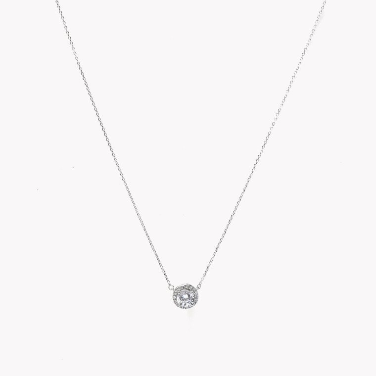 S925 necklace round transparent GB