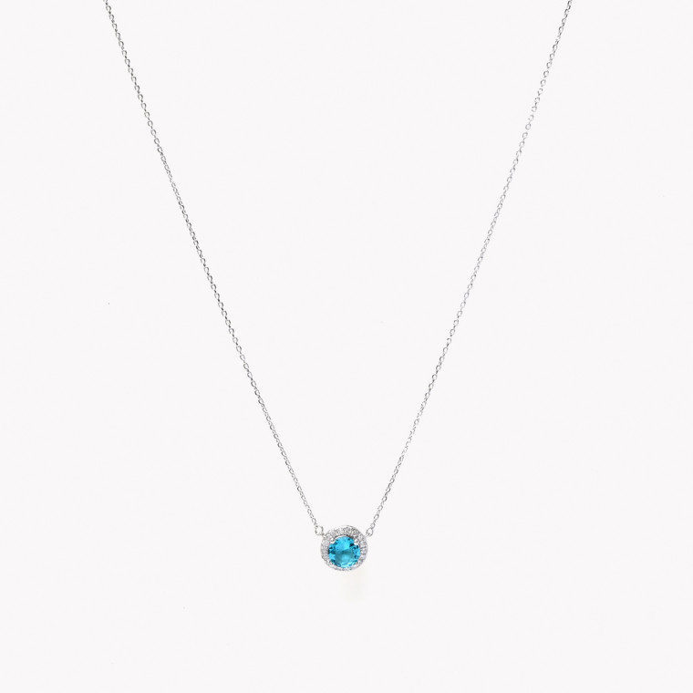 S925 necklace round blue GB