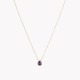 Collier S925 ovale lilas GB