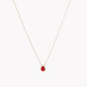 S925 necklace oval red GB