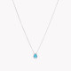 S925 necklace oval blue GB