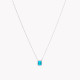S925 necklace rectangular blue GB