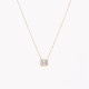 Semi precious necklace rectangular stone GB