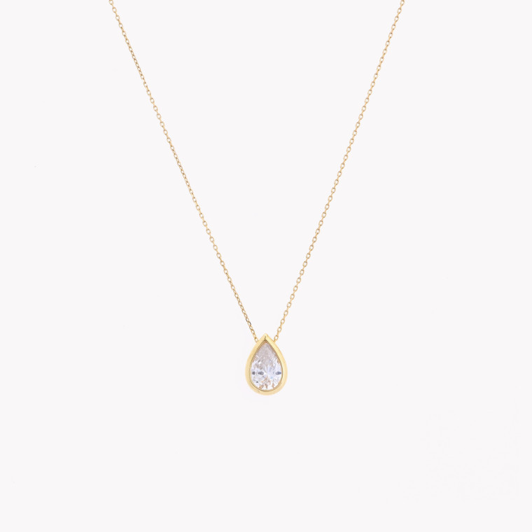 Semi precious necklace drop stone GB