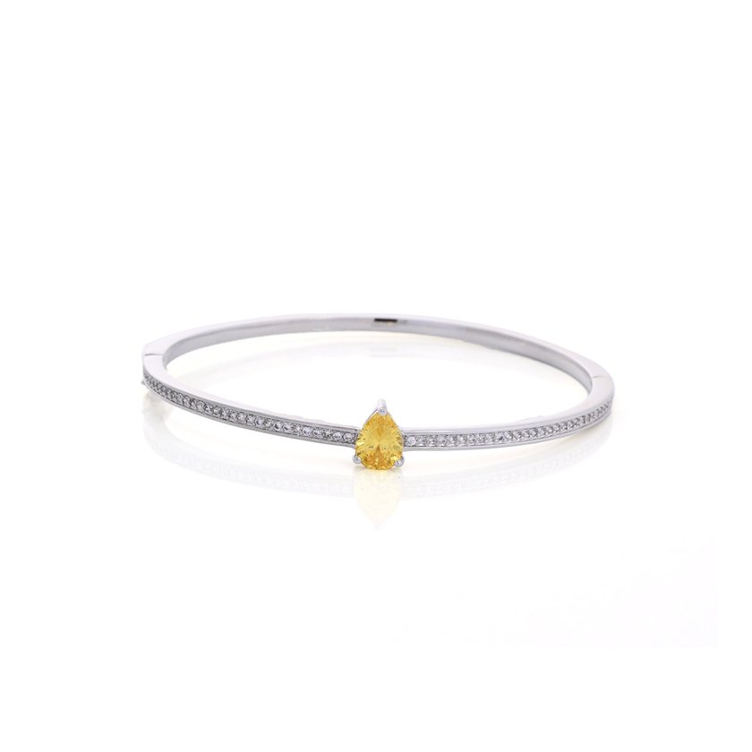 Bracciale rigida semi preziosi con pietra ovale GB