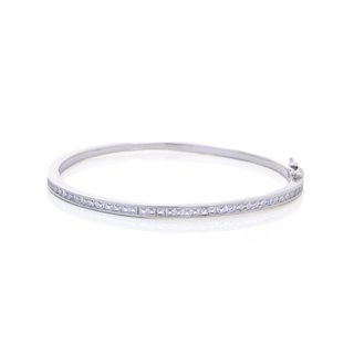 Bracciale rigida con zirconi semi preziosi GB