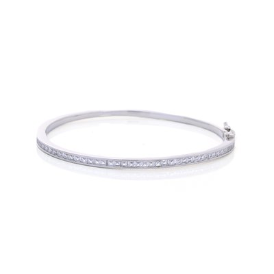 Bracciale rigida con zirconi semi preziosi GB