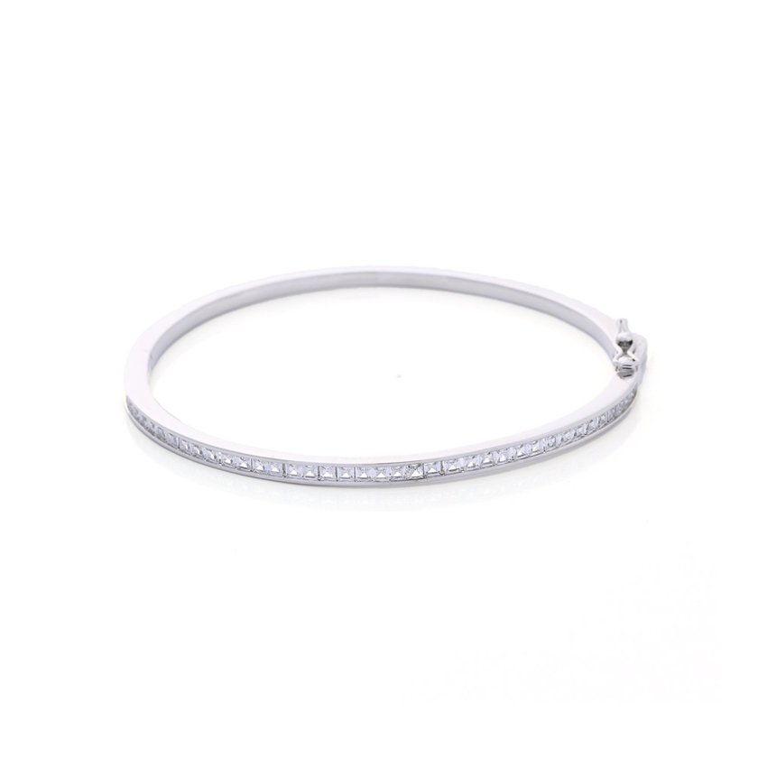 Bracciale rigida con zirconi semi preziosi GB