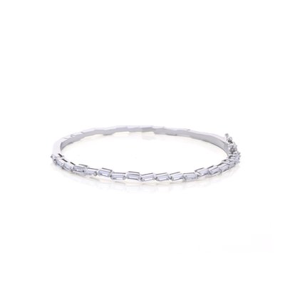 Bracelet rigide semi précieuse irrégulière GB