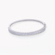 Rigid steel bracelet with vertical rectangles GB