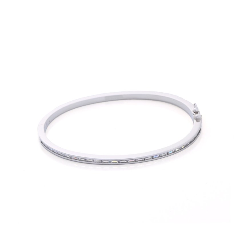 Bracelet rigide semi précieuse avec zircones GB