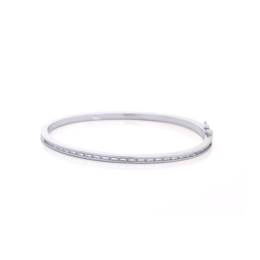 Bracelet rigide semi précieuse avec zircones GB