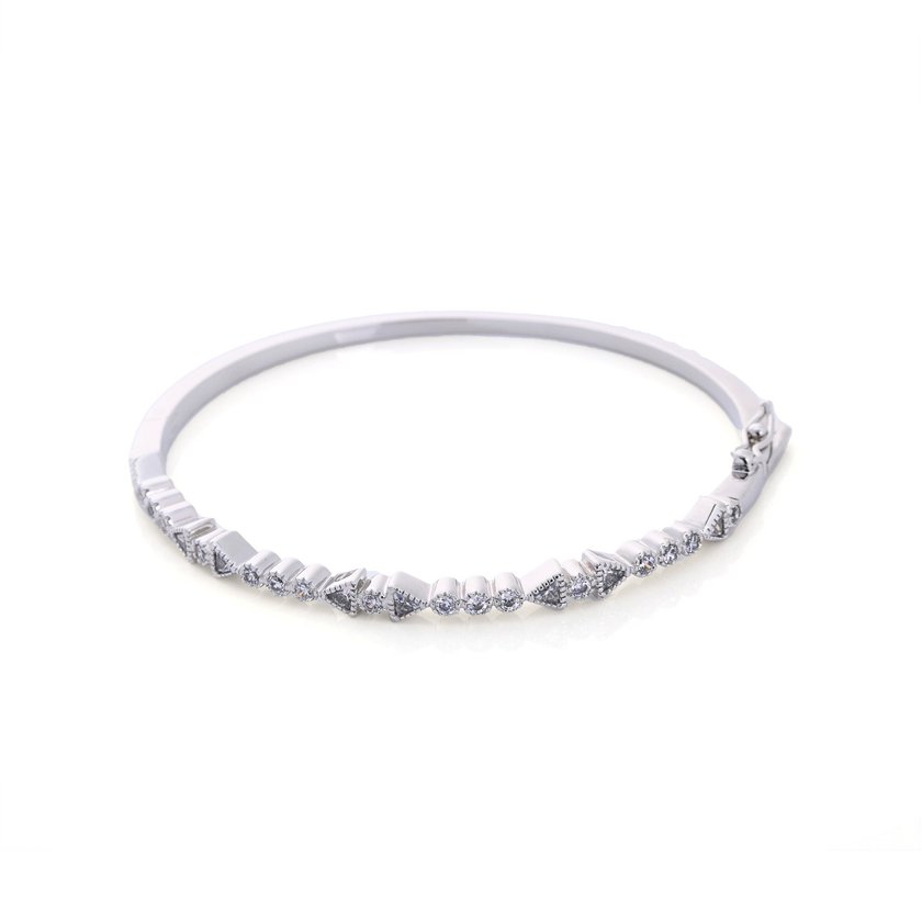Bracciale rigida semi preziose con zircones di base GB