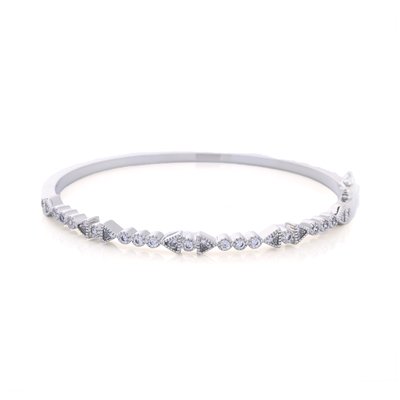 Bracciale rigida semi preziose con zircones forme GB