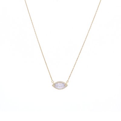 Collar ojo semi joyas con circonitas GB