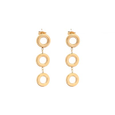 Boucles d\'oreilles en acier suspendu avec cercles GB