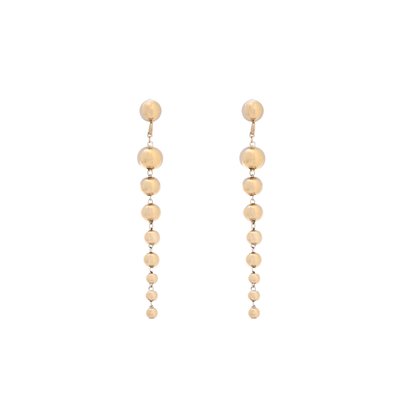 Boucles d\'oreilles en acier long boules GB