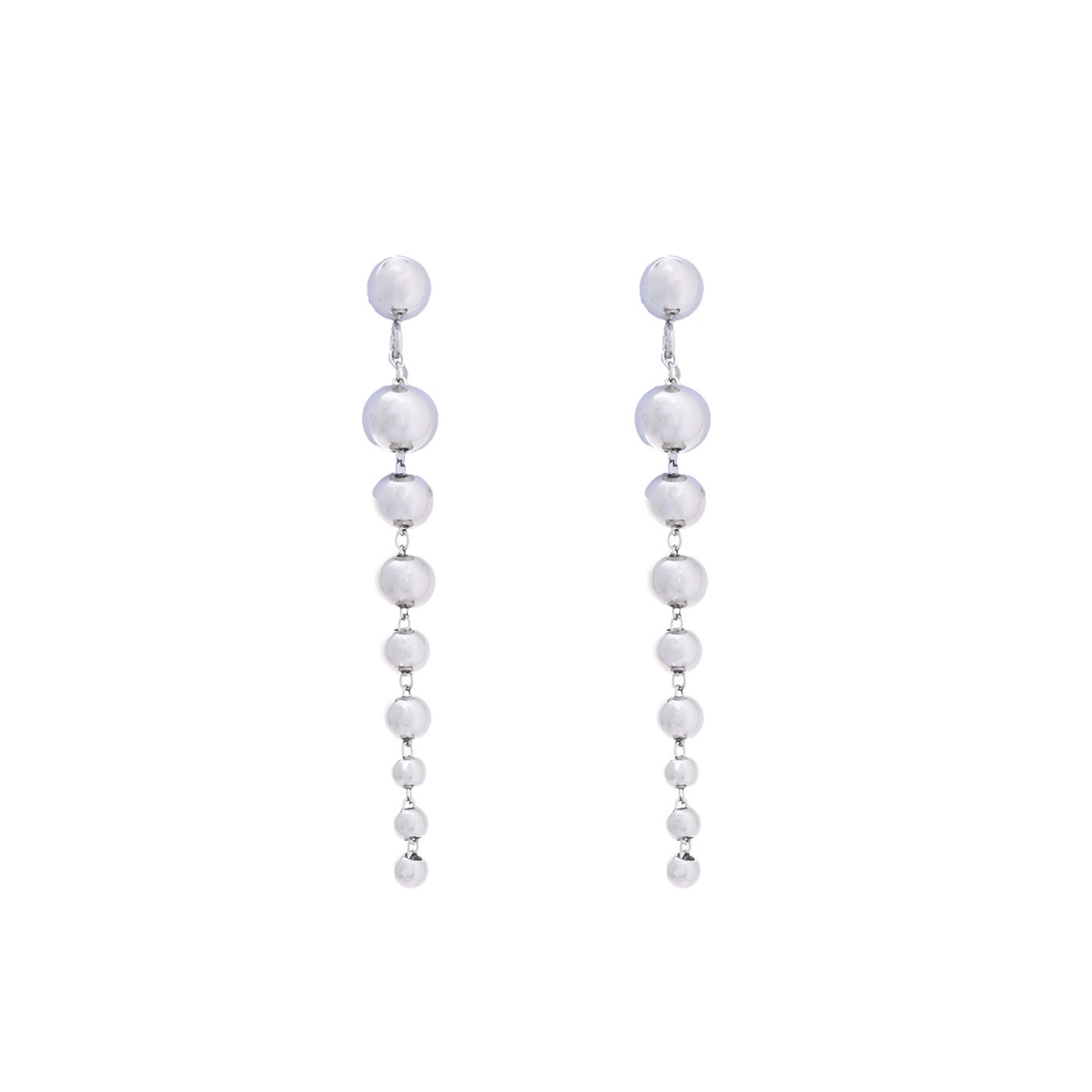 Steel earrings long balls GB