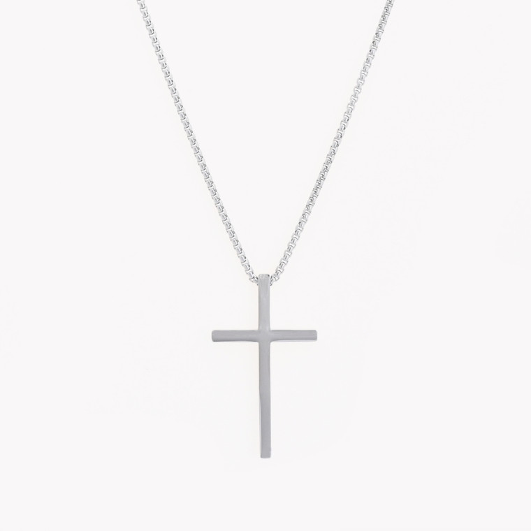 Cross men steel necklace GB