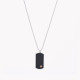 Men steel necklace pendant tag and cross GB