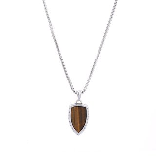 Collier homme en acier géométrique GB