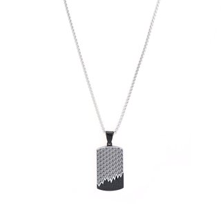 Collier homme acier croix avec standard GB