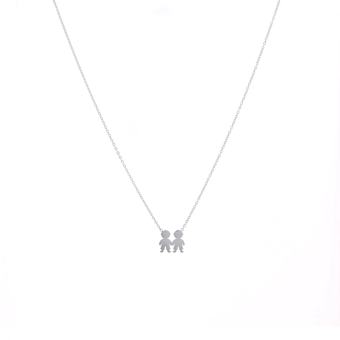 Collier en acier deux garçons GB