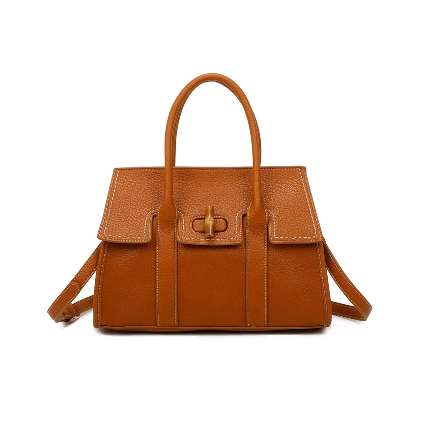 Sac synthétique avec fermeture à rabat et bambou GB