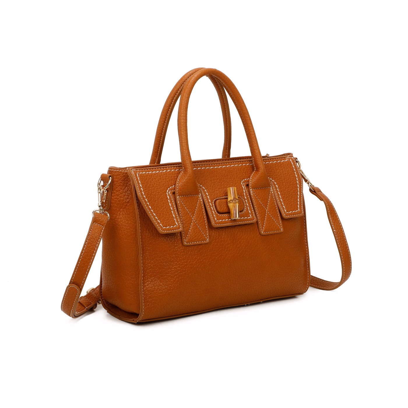 Mala estilo Tote com detalhe bambu GB