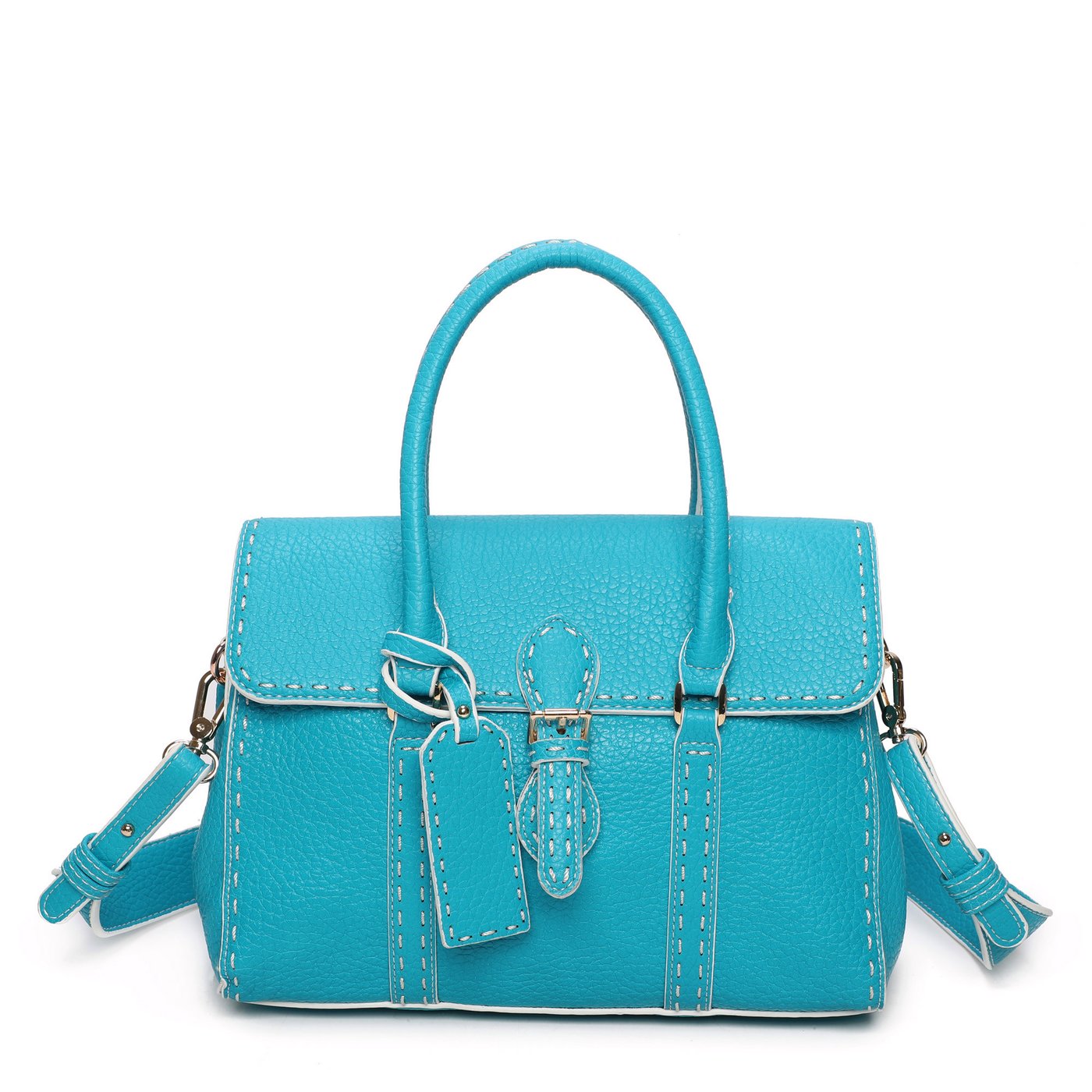 Mala estilo Satchel com fecho de fivela GB