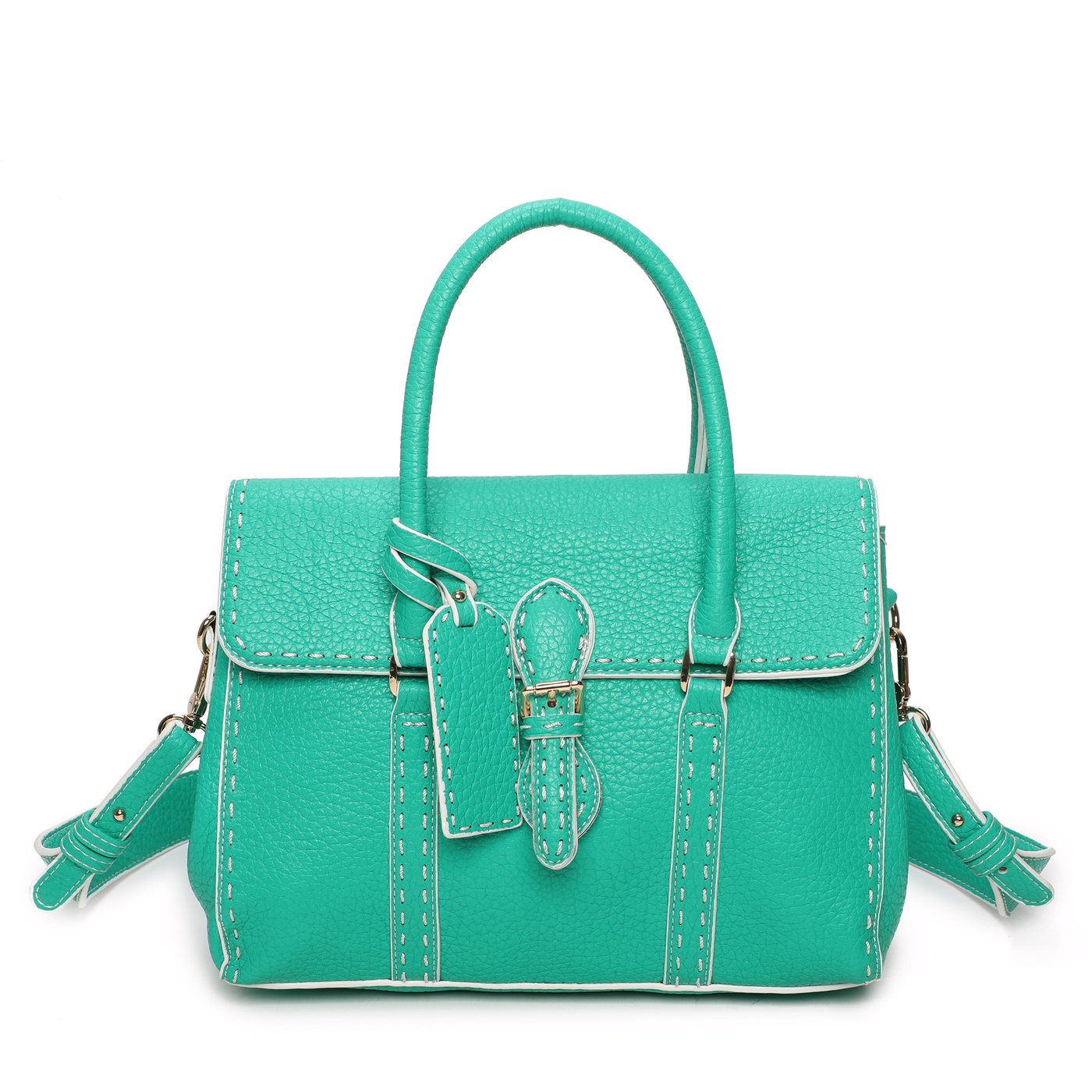 Mala estilo Satchel com fecho de fivela GB