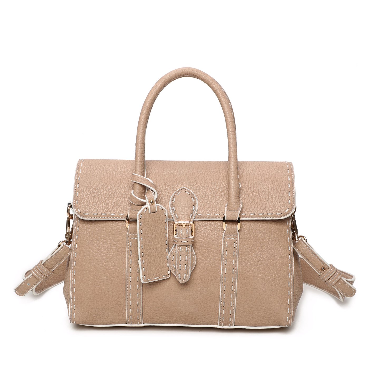 Bolso estilo satchel con cierre de hebilla GB