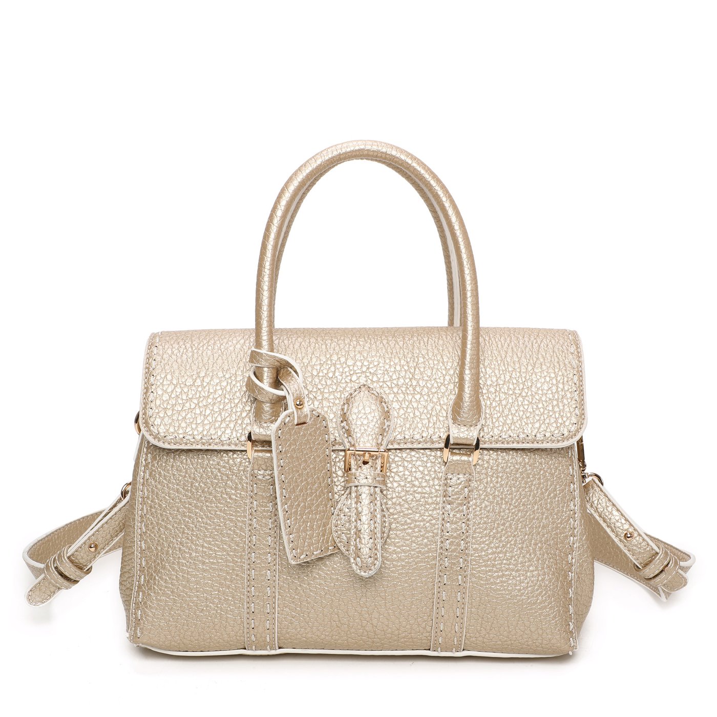 Mala estilo Satchel com fecho de fivela GB