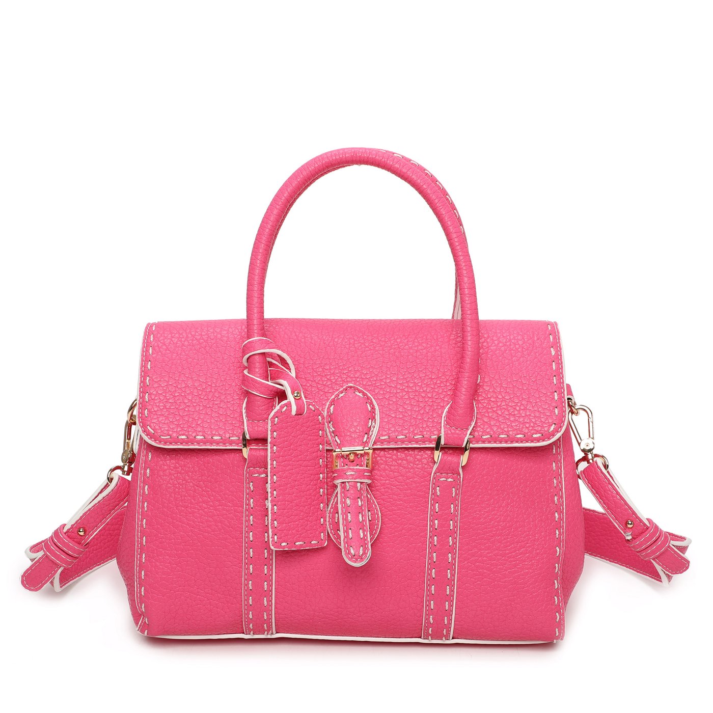 Mala estilo Satchel com fecho de fivela GB