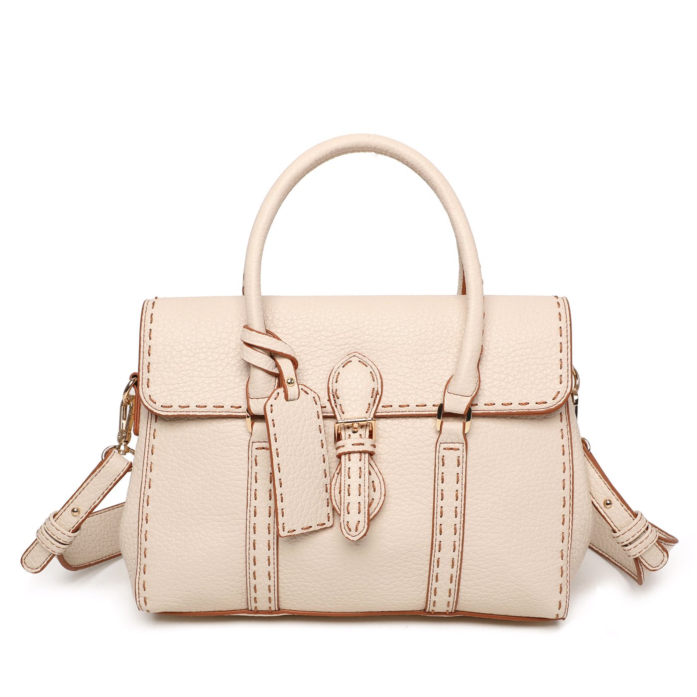 Mala estilo Satchel com fecho de fivela GB