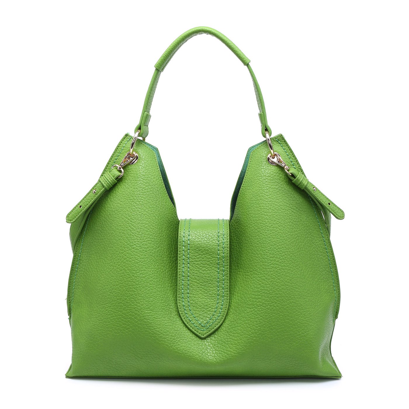 Shoulder bag with inner pouch and GB flap closure