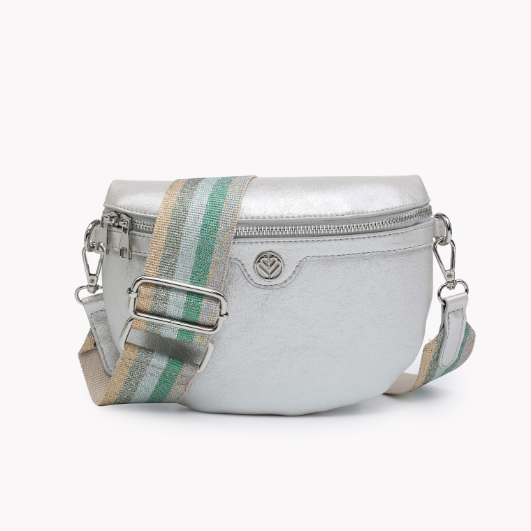 Metallic waist/chest bag with GB detail