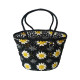 Bohemian crochet beach bag with daisies GB