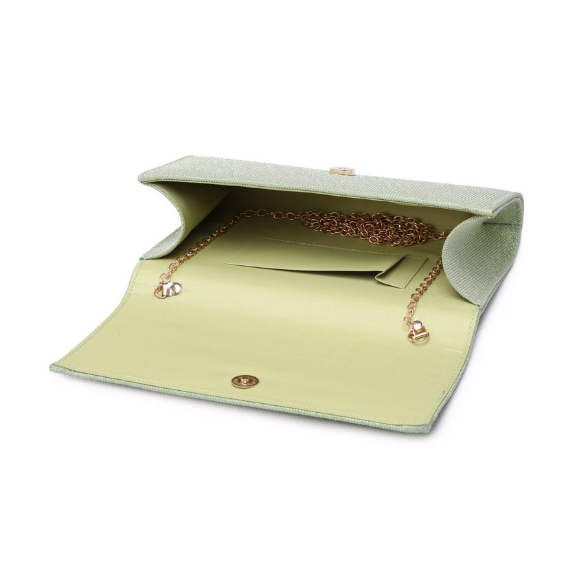 Bolso de fiesta tipo sobre con purpurina GB