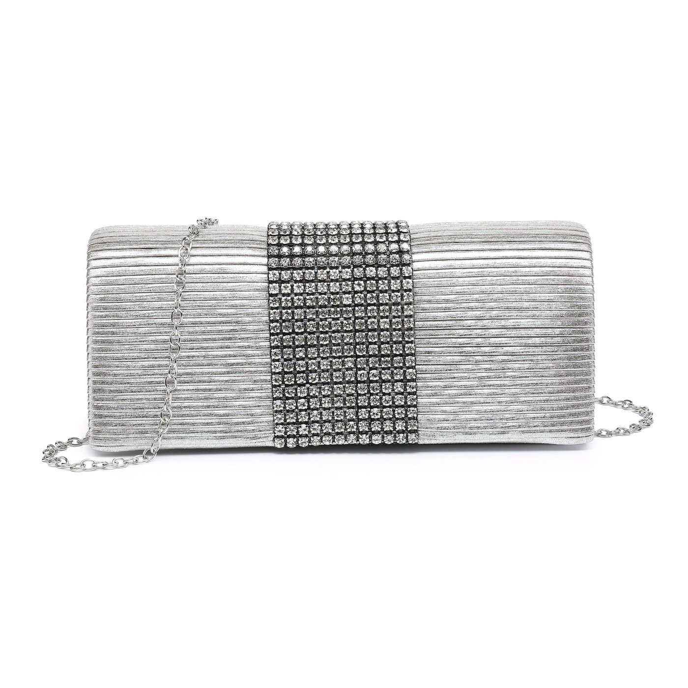 bolso GB con solapa y diamantes