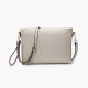 Clutch-style shoulder bag with GB stitching